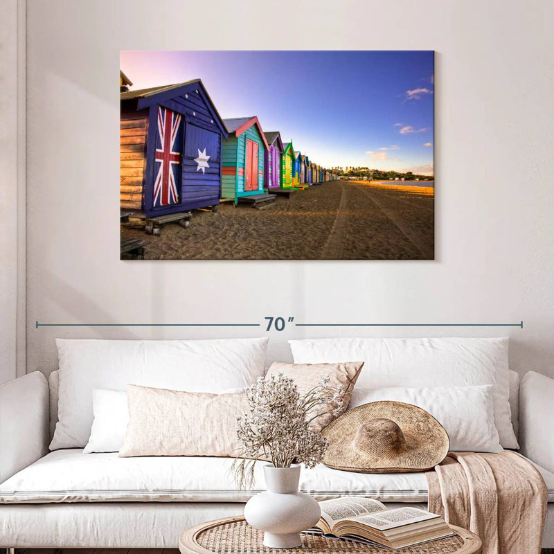 Lilie huttes de plage multicolores Brighton, H 30 po x l 45 po