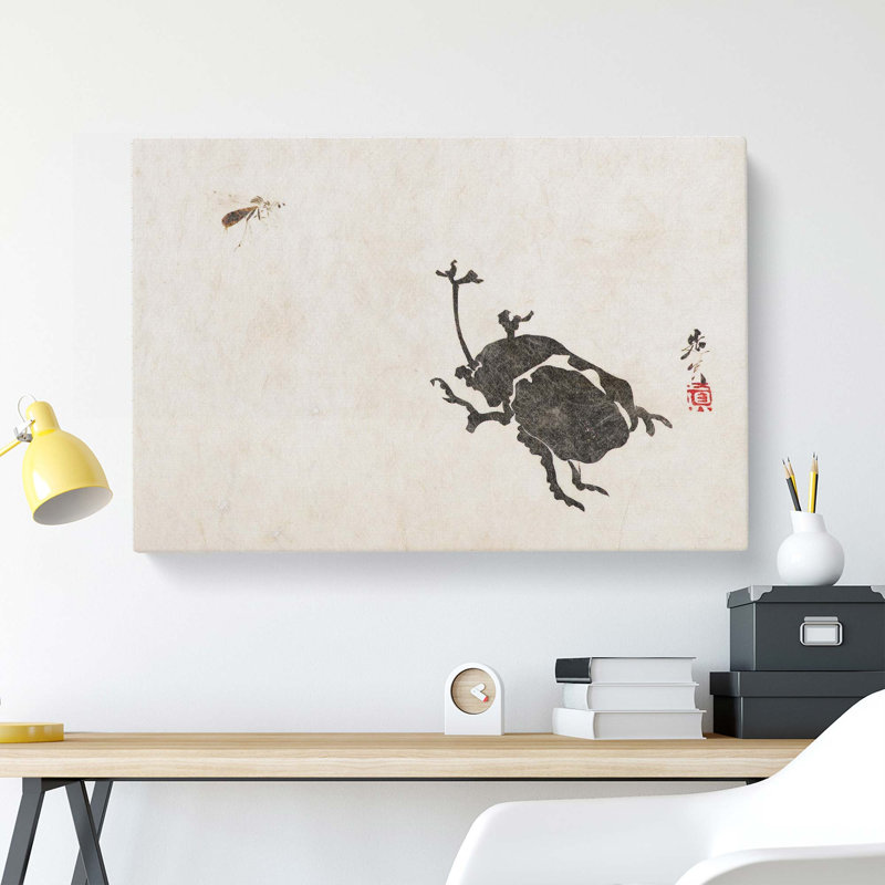 Insects by Shibata Zeshin - Wrapped Canvas, 40cm H x 60cm W x 3cm D
