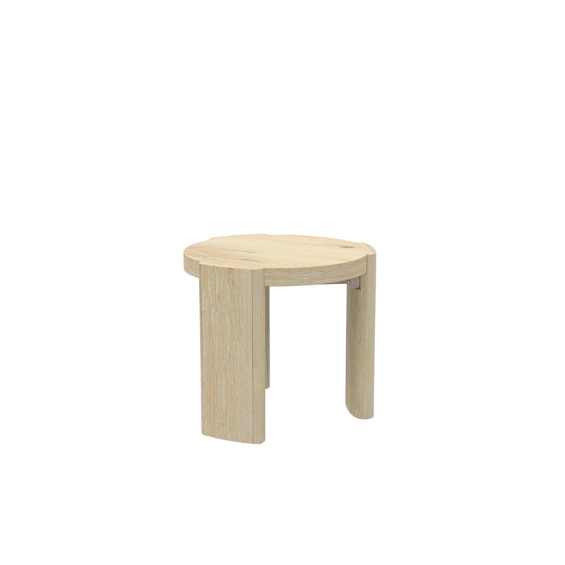 Vibhuti 20" Round End Table, Driftwood