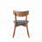 Fabric Upholstered Dining Chair Set with Wood Back and Wood Legs-1837173889