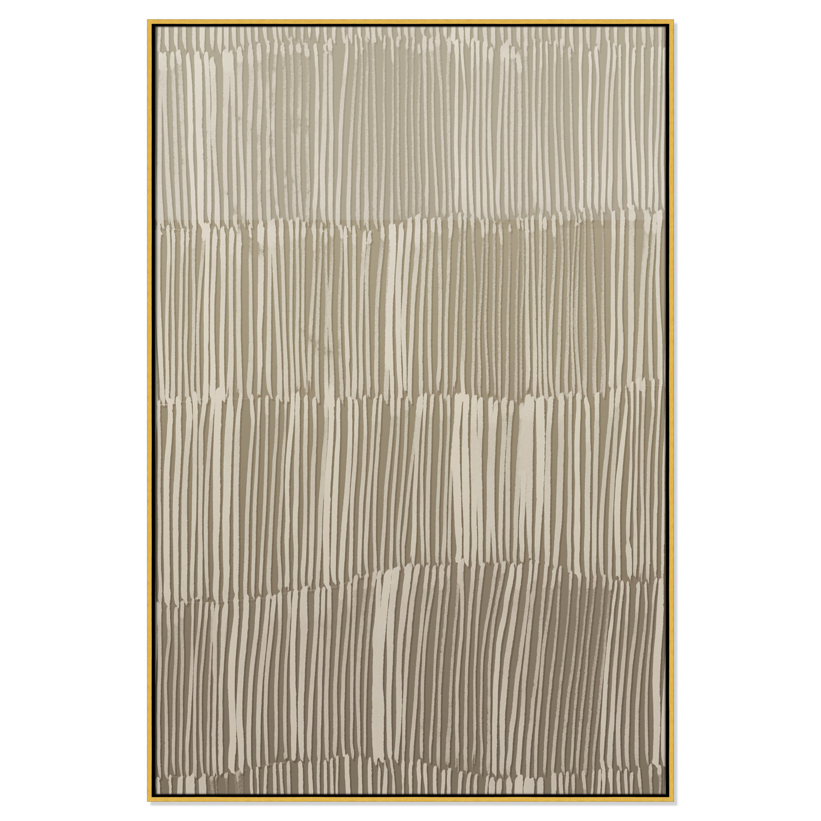 Linear Calm II Print by , 61.5" H x 41.5" W, Gold Floater