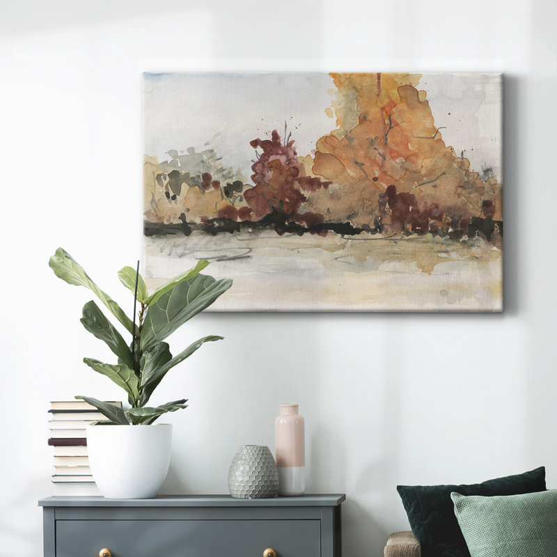 The Autumn View II-Gallery Wrapped Canvas, 12" H x 18" W