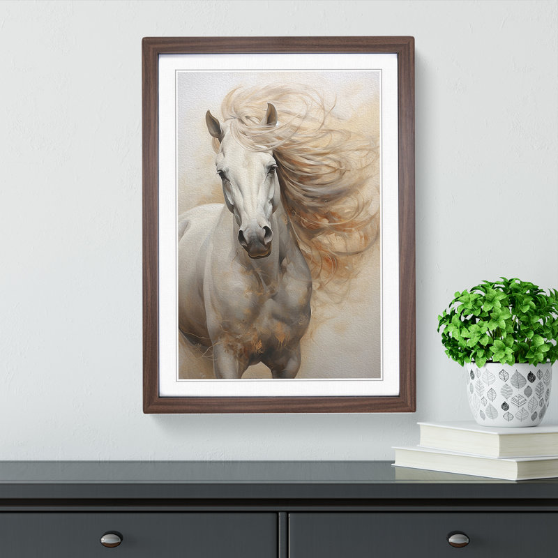 Horse Art Informel Art - Framed Print