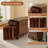 Folding Dining Table and Chairs Set of 8 - 59" Fully Assembled Drop Leaf Table 4-6 Seater with Storage and Lockable Wheels-2040843194