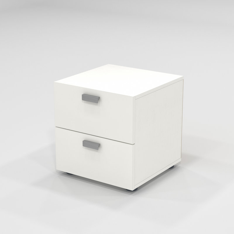 2 - Drawer Nightstand in White