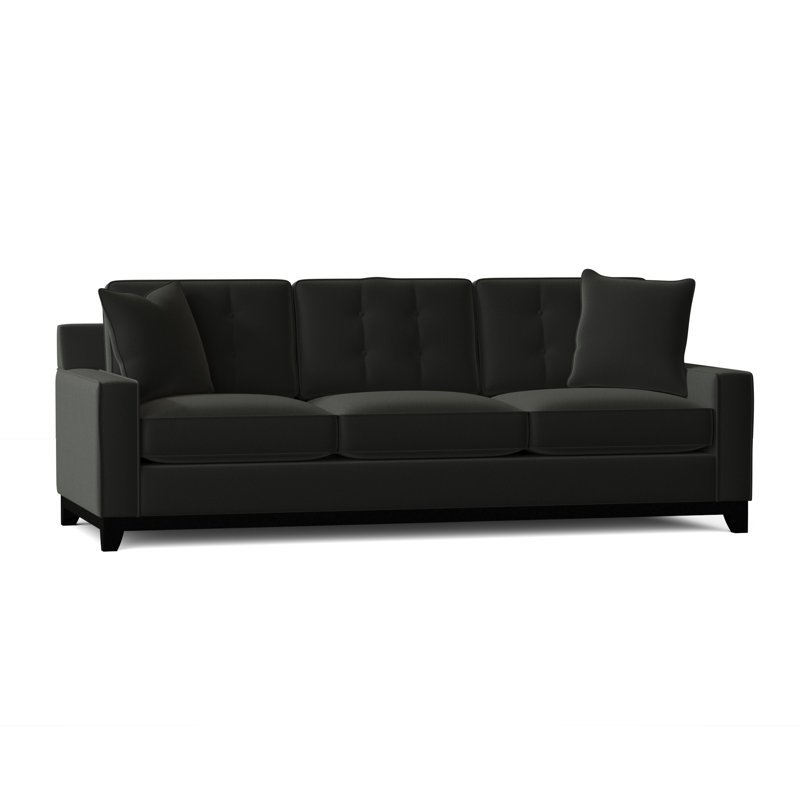 Carollton Upholstered 93'' Sofa, Bella Hunter Performance Velvet