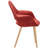 Conover Clontz Upholstered Dining Armchairs – Mid-Century Modern Fabric Seat with Natural Wood Legs (Set of 2)-190134180-140348332