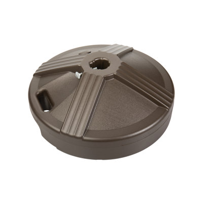 Poids américain: 50 lb Base de parasol ronde en béton préfabriqué pour l'extérieur en bronze