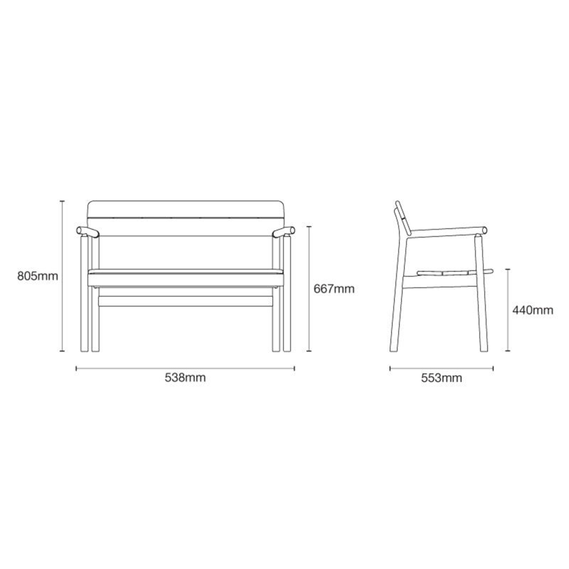 Tanso Outdoor Teak Bench