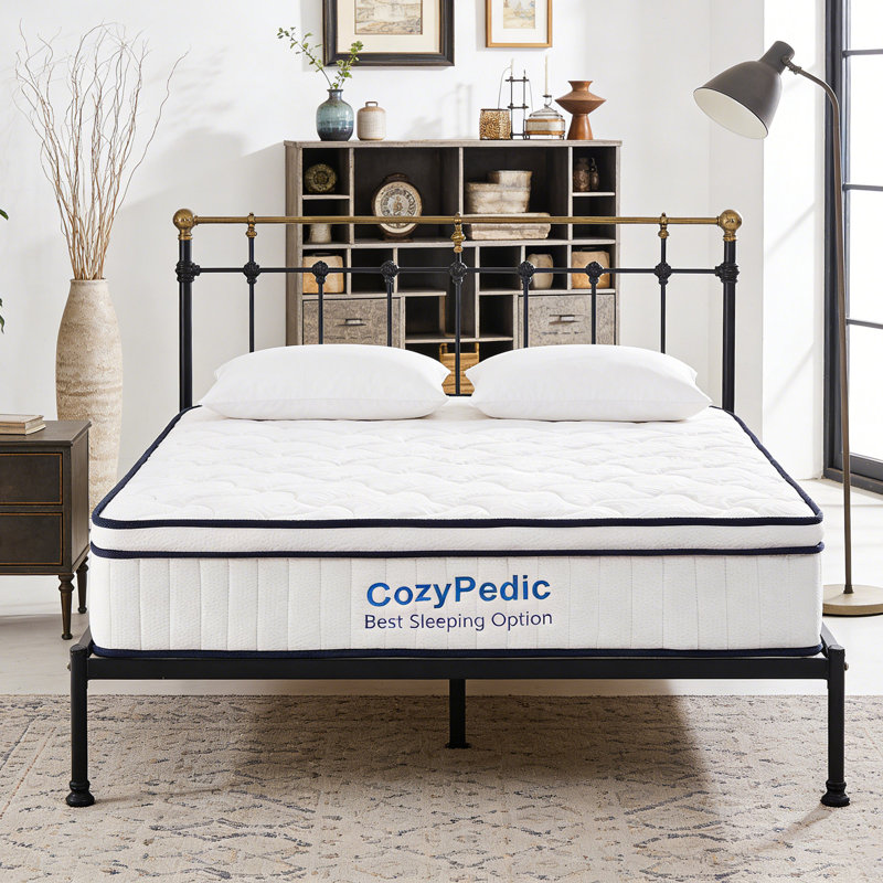 Matelas mi-ferme, mousse à mémoire de forme avec ressorts ensachés pour soulager les maux de dos et soulager la pression