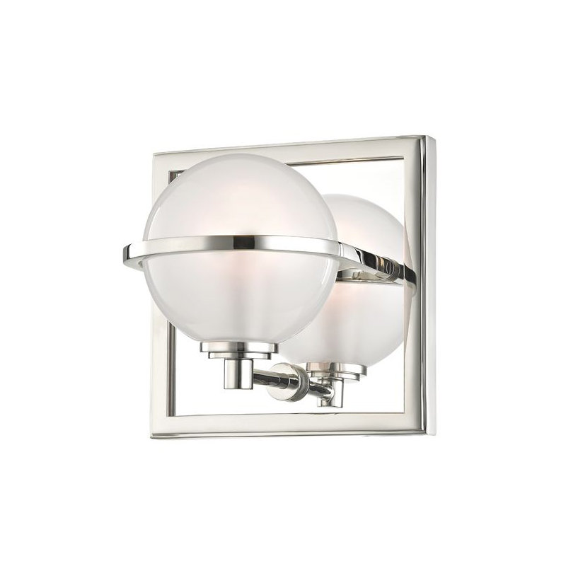 Applique murale de salle de bain 1 lumière Axiom, Nickel poli