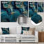 Décoration murale abstraite abstraite géode turquoise I - marbre-113370339