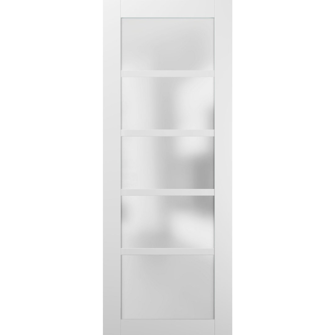 Quadro Frosted Glass Standard White Door Slab SARTODOORS