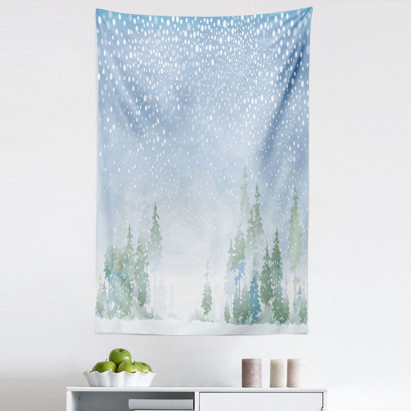 Misty Outdoor Scene of a Forest Tapestry, 114.3cm H x 76.2cm W