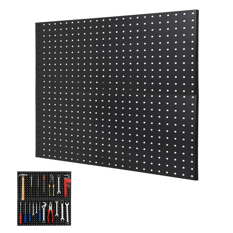 Heavy Duty Metal Pegboard Wall Panels for Garage Tool Storage – 36"x24" Organizer – Flexible Layout, Steel, Easy Mounting – Ideal for Workshop, Kitchen, Craft Room – Set of 3 Panels Included