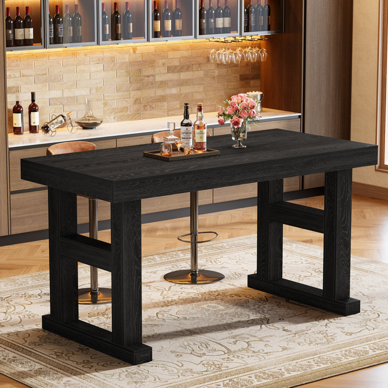 62.99 " L Bar Cabinet, Black