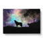 Howling Wolf With A Galaxy Forest In Abstract - Wrapped Canvas-55308566