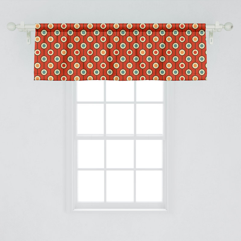 Ambesonne, ensemble de 2 cantonnières abstraites style hippie des années 60 multicolore