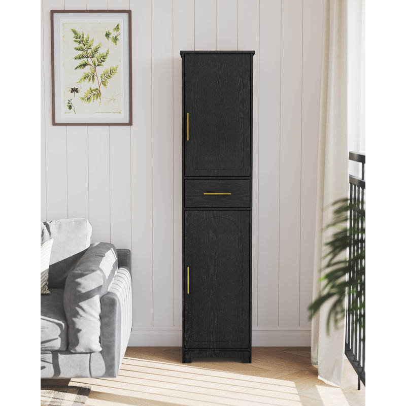 Freestanding Bathroom Cabinet, Black