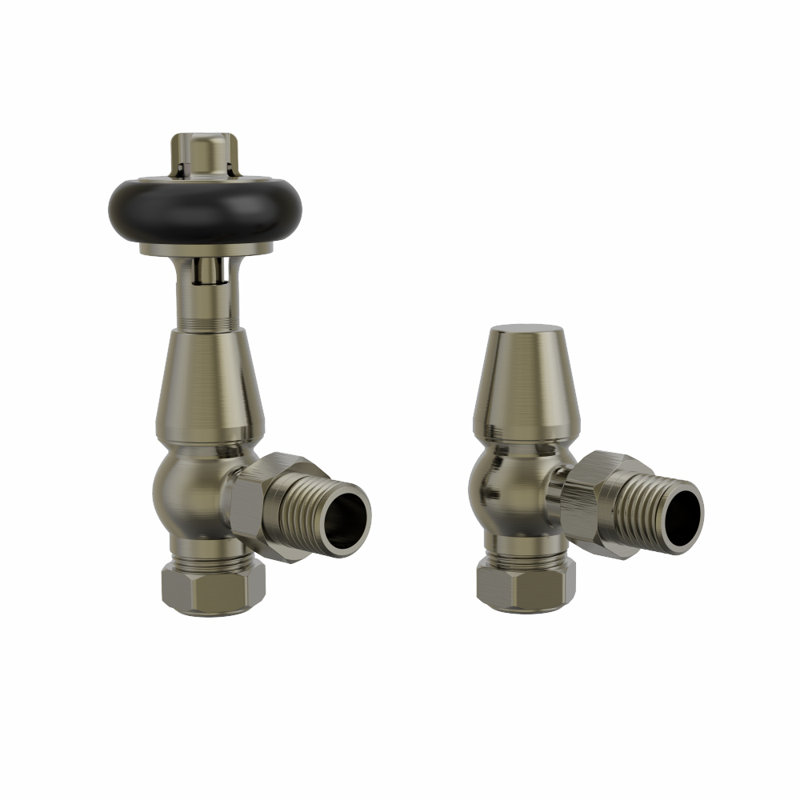 Traditional TRV Thermostatic Radiator Valves, Polished Antique Brass