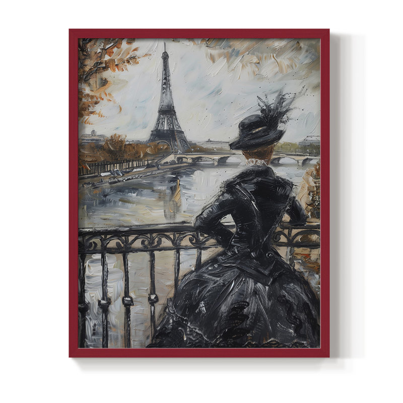 Série encadrée WOMEN DCxxi - bois massif, H 21 po x l 17 po, Rouge