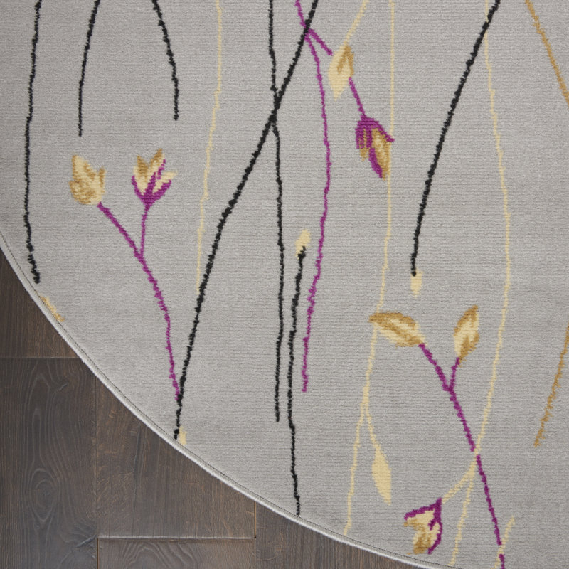 Yesima Indoor Rug, Round 5'3"