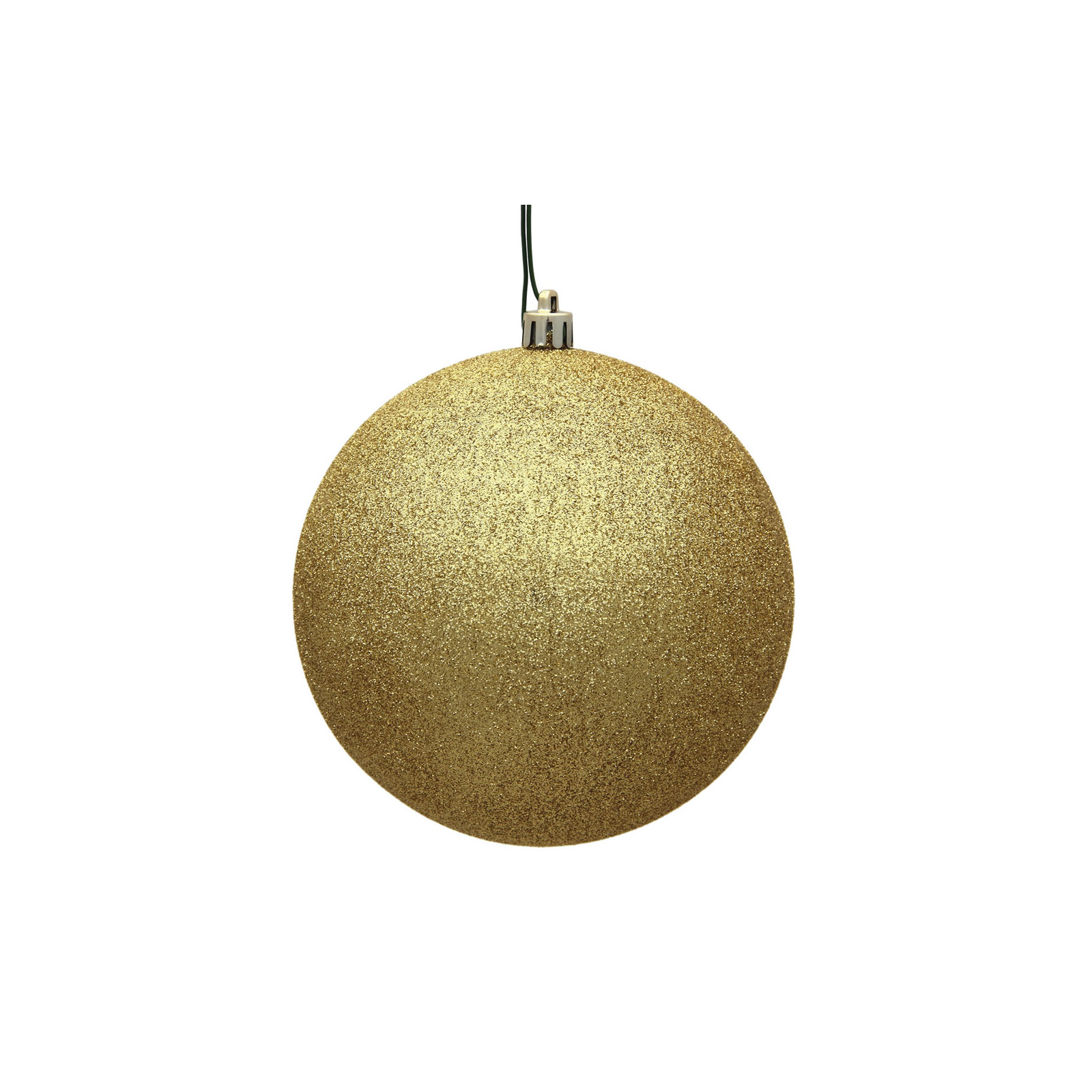 Holiday Décor Ball Ornament, 3" H x 3" W x 3" D, Gold Glitter