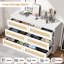 Commode 6 tiroirs, commode en rotin pour chambre à coucher, commode pour chambre à coucher, couloir, salon-674110490