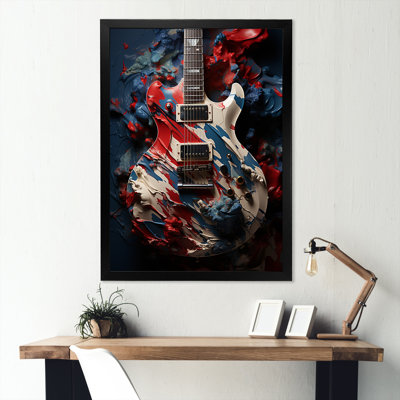 Palette de patriots de guitare militaire sur toile