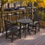 Modern Patio Bar Sets, HDPE 3 Piece Compact Bistro for Balcony Dining-271667181