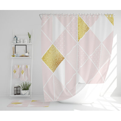 Naseerah Polyester Shower Curtain Set