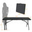 Table pliante 6 pi, table en plastique portative pour le camping, pique-nique, fêtes, table pliable à port élevé noir, table-403127936-403127950