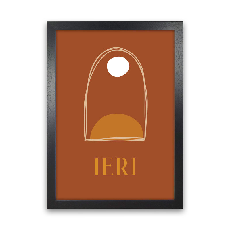 Ieri - Print, 63.4cm H x 46cm W x 3cm D, Black Frame