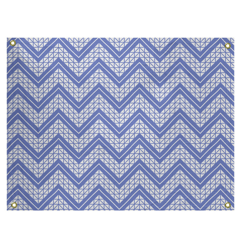 Tapisserie Stephenie, H 50 po x l 59 po, Bleu / Gris