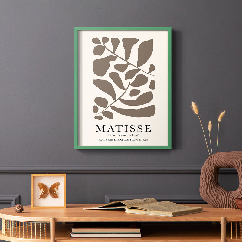 Matisse CCXI, reproduction encadrée - bois massif, H 20 po x l 16 po, Vert