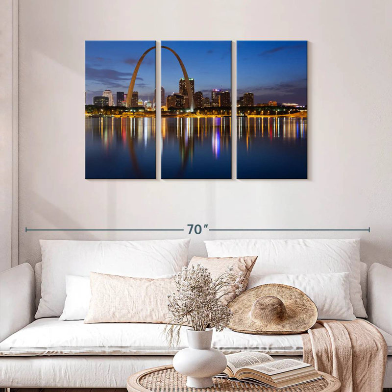 St. Louis Waterfront, 28" H x 45" W