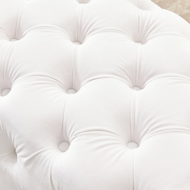 Bouton - Décoration de salle à manger en velours - Cadre en bois massif élégant et fonctionnel, pieds en métal, tabouret de chambre à assembler facile à détendre, mousse haute et élégante, processus