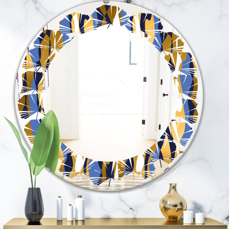 Miroir mural Waves I Leaves Glam, 31,5 po x 31,5 po