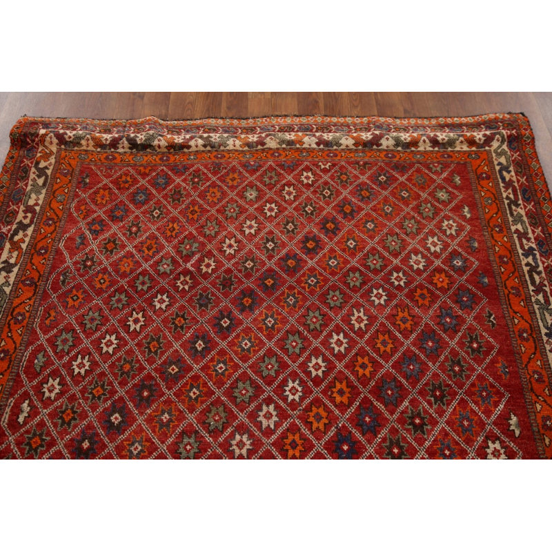 Tapis traditionnel en laine à motif géométrique 5 x 8