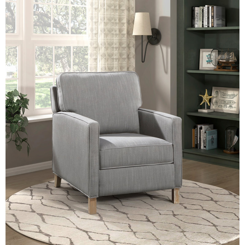 Fauteuil inclinable en tissu d'ameublement en bois massif 1pc