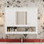 Armoire de rangement murale à miroir avec tablette ouverte