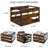 Caisse de rangement pour disques vinyles de grande capacité avec design rétro, fabrication robuste en métal et en bois, pouvant contenir plus de 80 disques, organisateur polyvalent pour les albums, les livres et plus encore