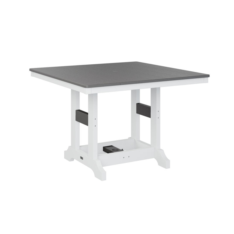 Table de bar carrée Berlin Classic, Gris fumée, H 39,5 po x l 44 po x P 44 po