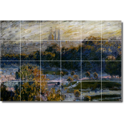 Carreau de peinture murale décorative en céramique 25,5 po x 17 po 4,25 po x 4,25 po