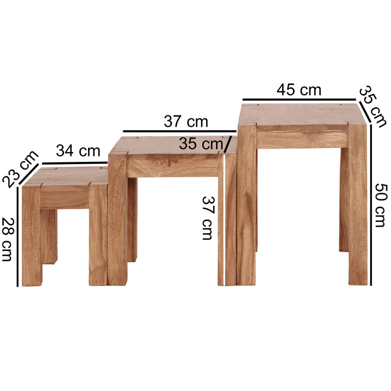 Mumbai End Table, Acacia