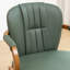 Chaise de bureau pivotante en similicuir moderne avec dossier en bois cintré, pieds en bois, accoudoirs fixes et siège rembourré pour le bureau personnel, la salle d'étude ou la salle de conférence-1080884978