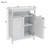 Bathroom Standing Storage With Double Shutter Doors & Open Storage