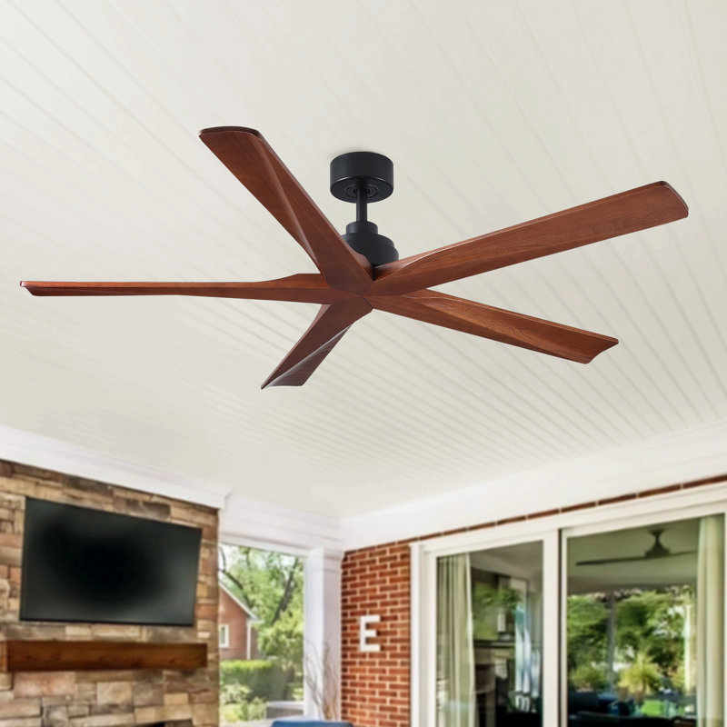 60" Black Lowe Profile Ceiling Fan Without Light