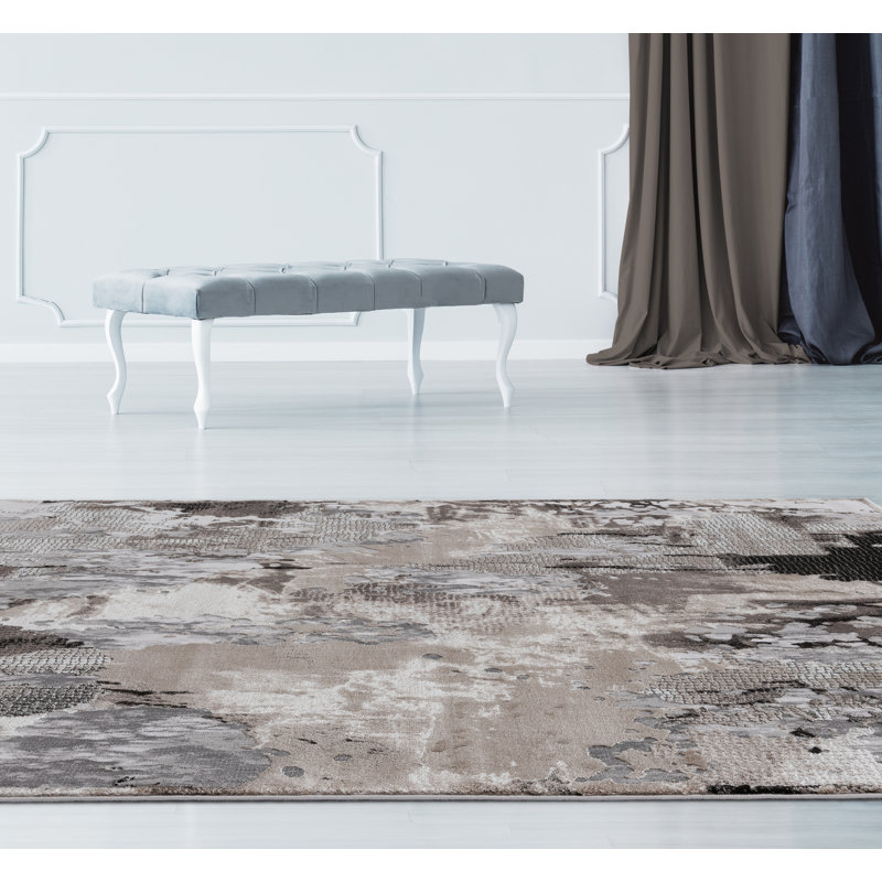 Tapis abstrait gris