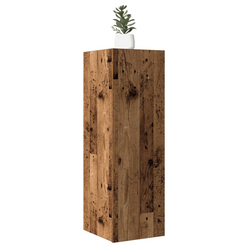 90cm H Media Shelves, Old Wood